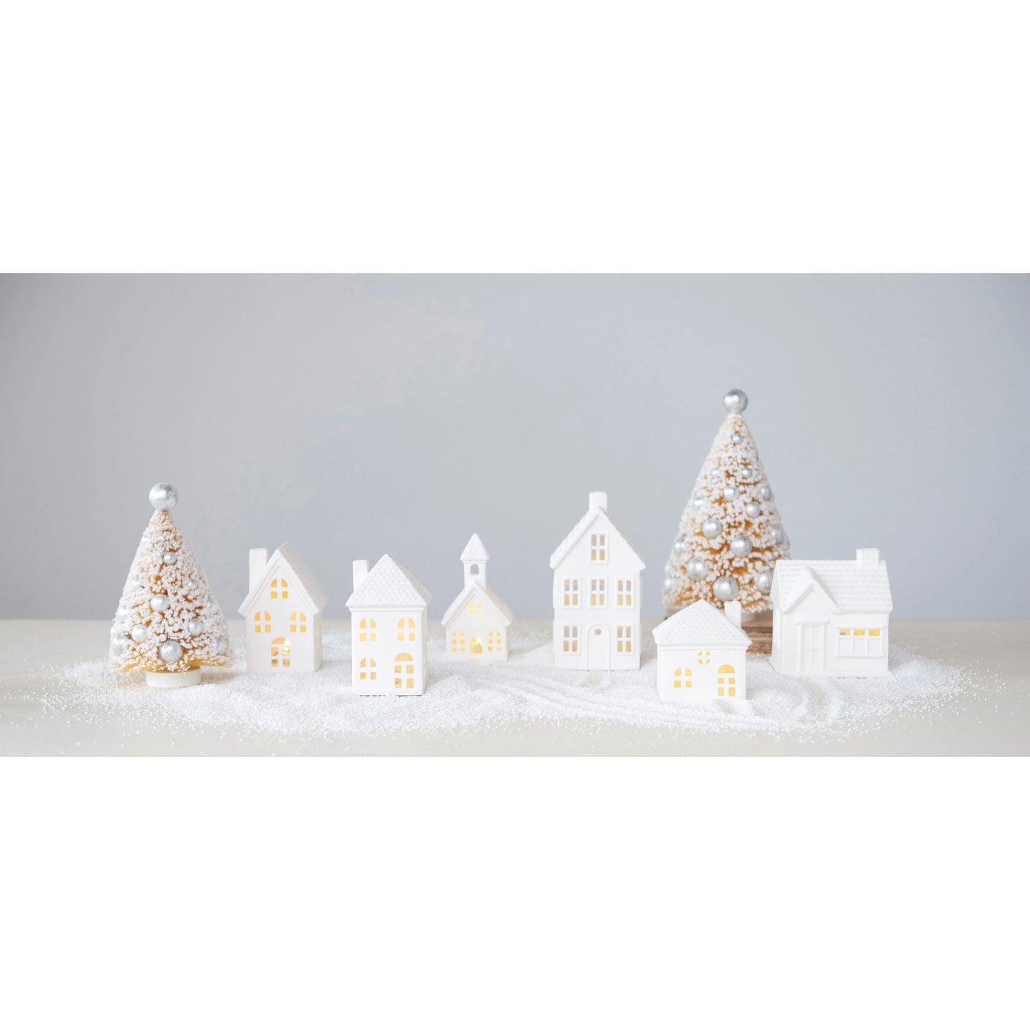 Bisque House with LED Lights - 6 Styles