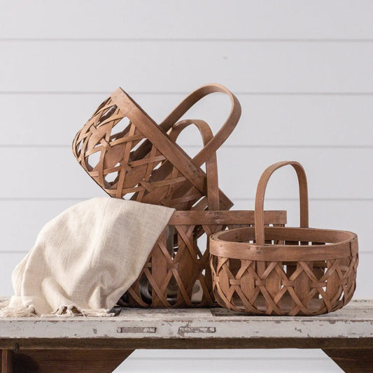 Brenna Chipwood Basket - 3 Sizes