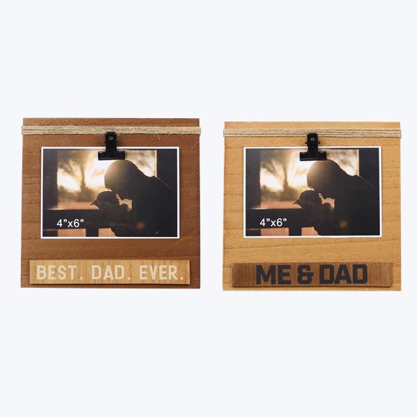 Dad Wood Photo Clip Frame - 2 Styles