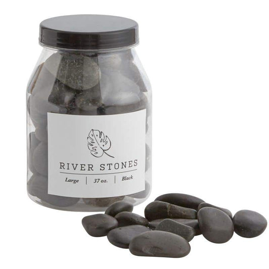 Large Black River Stones