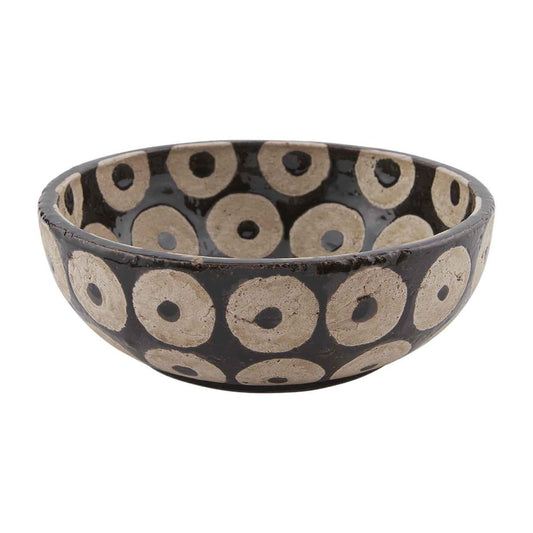 Dot in Dot Glazed Terracotta Bowl