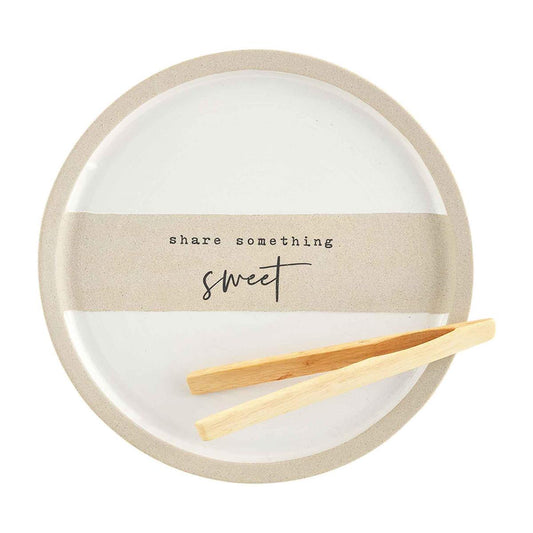 Stoneware Dessert Serving Plate Set