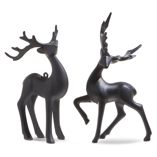 Matte Black Deer Ornament - 2 Styles