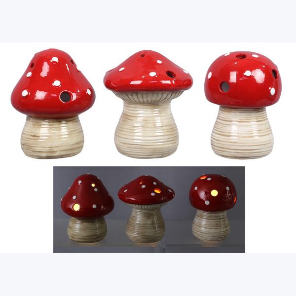Woodland LED Ceramic Mushroom