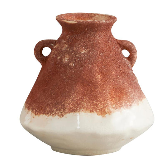 Rust and White Vase - Small
