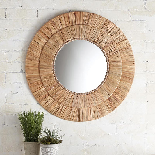 Seagrass Double Framed Mirror