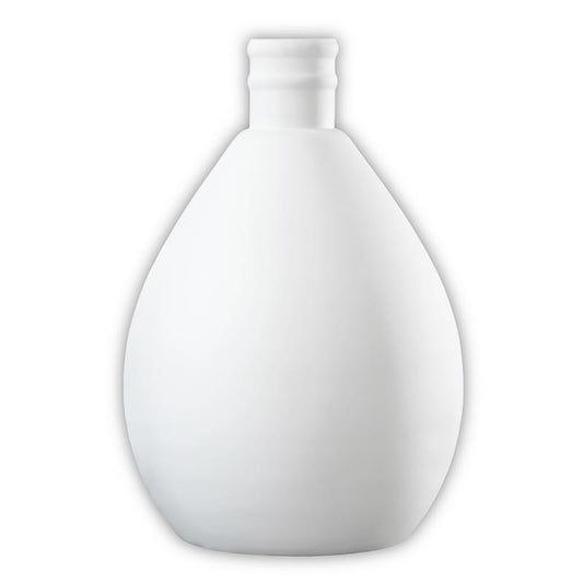Frannie Matte White Glass Vase