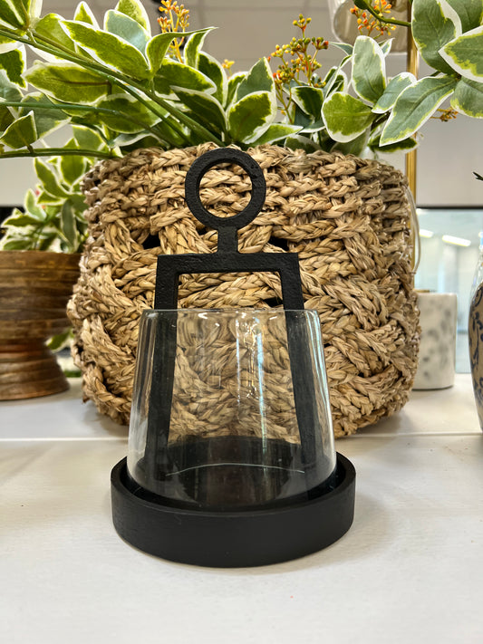 Black Glass Mini Lantern