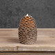 Pinecone Flameless Candle- Brown