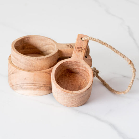 Acacia Wood Measuring Cups