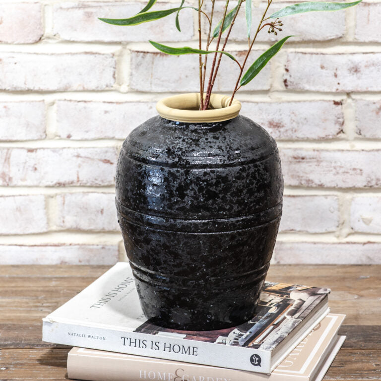 Cain Black Deco Vase - Large