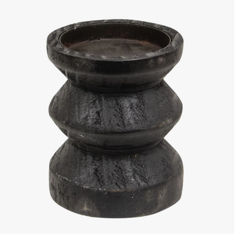 Leo Black Candle Holder - Small