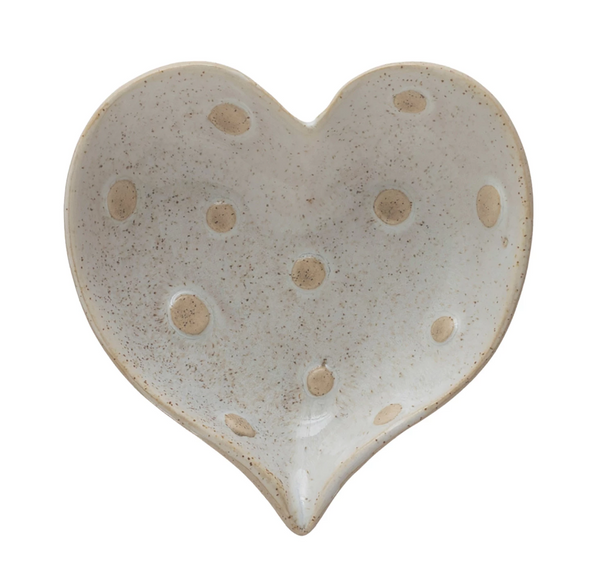 Heart Shaped Dish w/ Dots