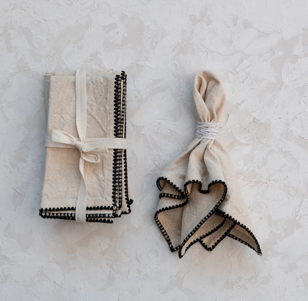 Scallop Stitching Cotton Napkin Set