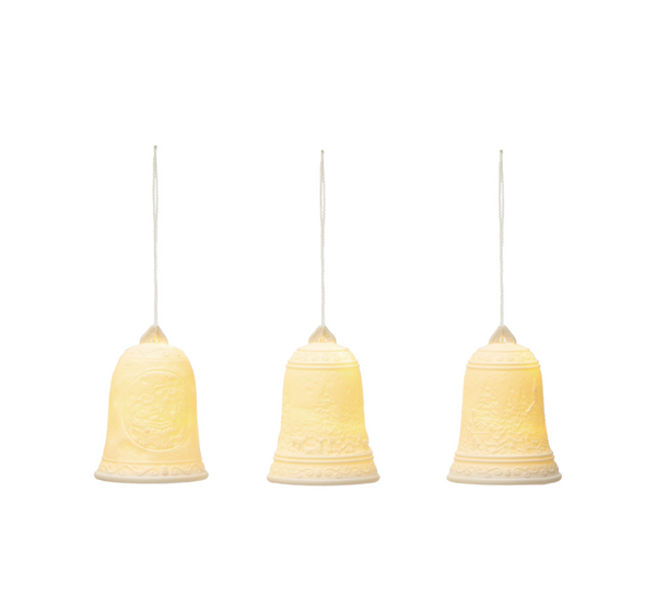 Bisque Bell LED Ornament