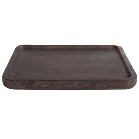 Janelle Black Wood Tray