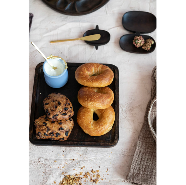 Janelle Black Wood Tray