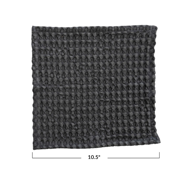 Charcoal  Waffle Weave Dish Cloth Set