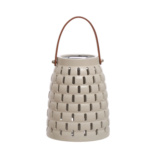 Ivory LED Solar Powered Waterproof Lantern