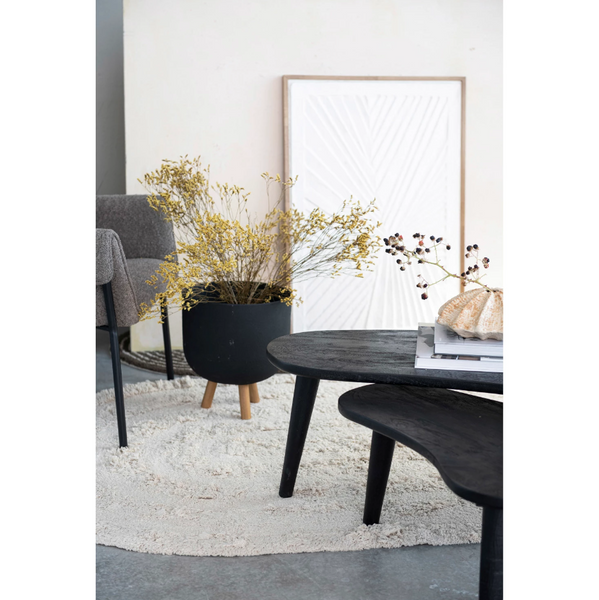 Oak Wood Framed Embossed Handmade Paper Wall Décor