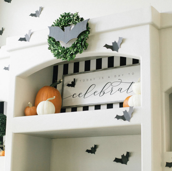 Black Paper Bats- Set of 16