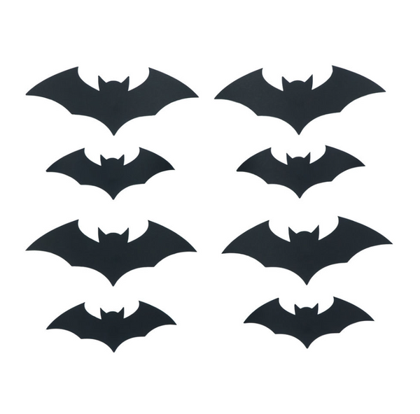 Black Paper Bats- Set of 16