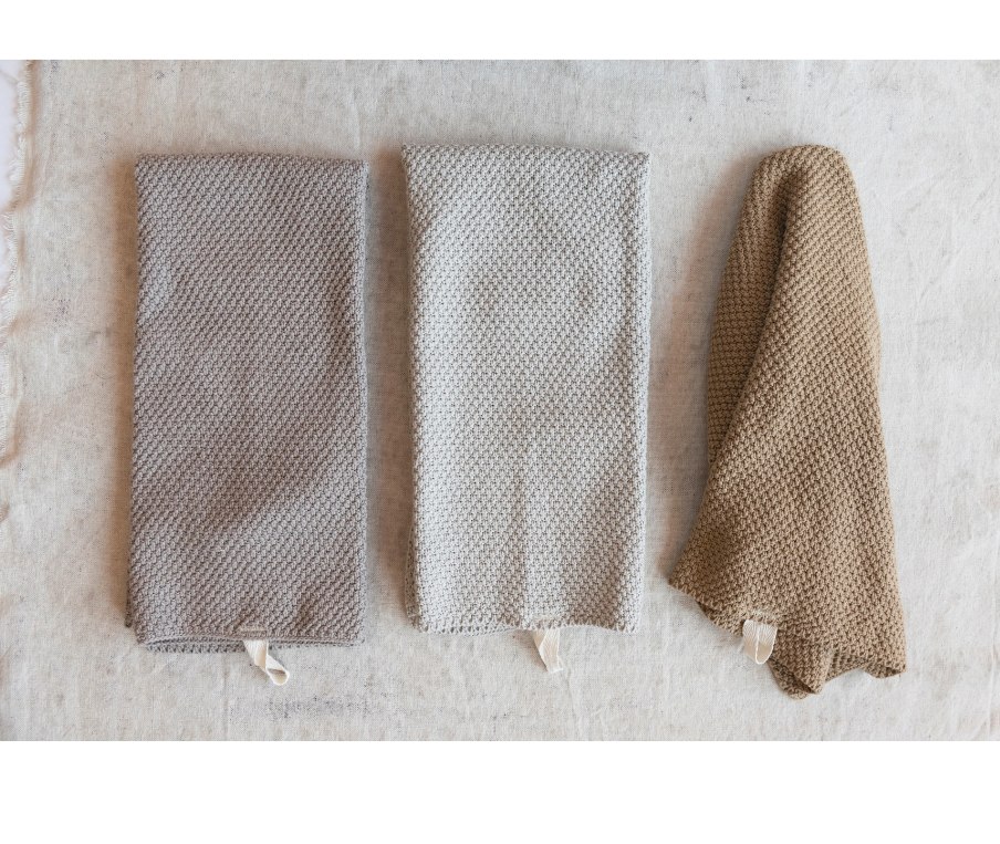 Colby Knit Tea Towel- 3 Colors