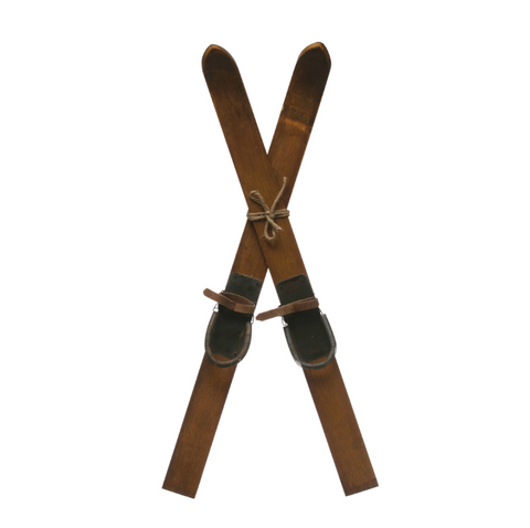Wood Skis Wall Decor