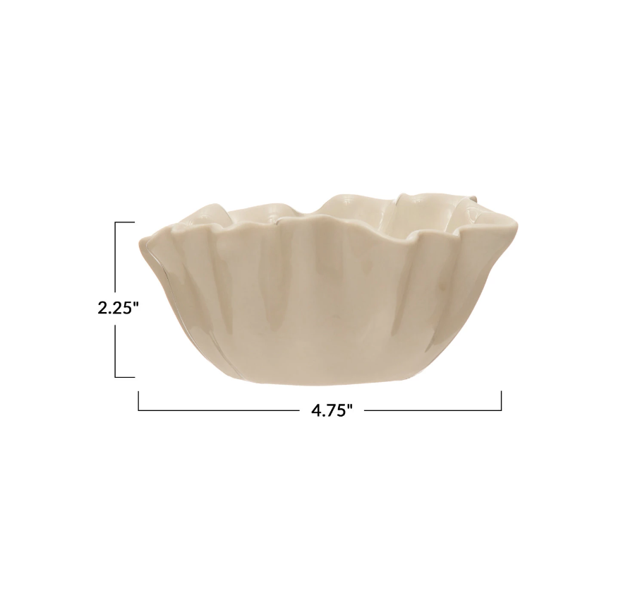 Fluted Bowl- White- Small