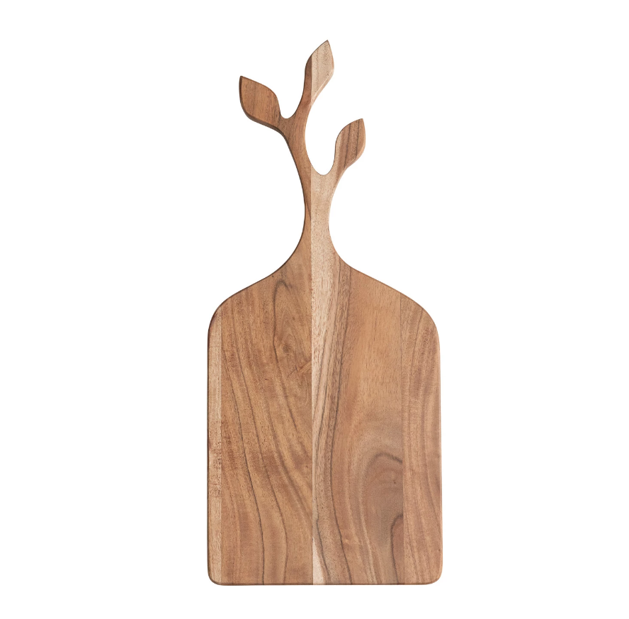 Acacia Wood Cutting Board with Branch Handle - Large