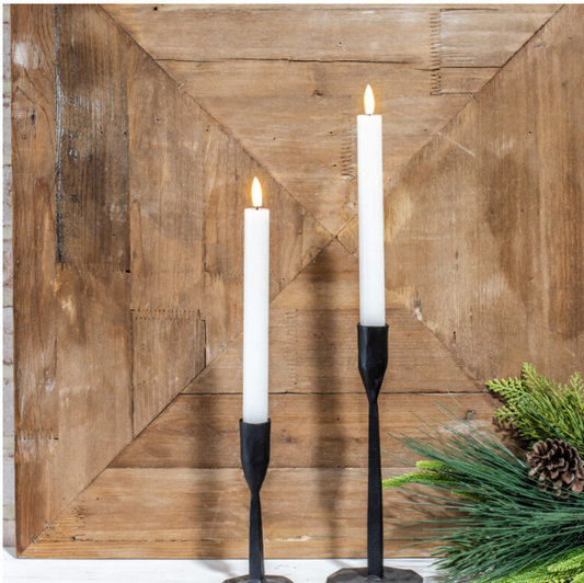 2 PC LED TAPER CANDLE SET
