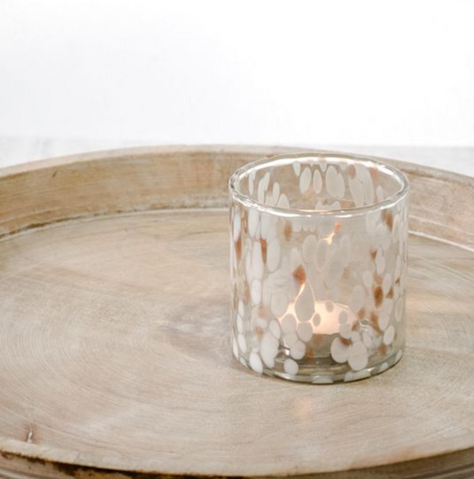 White and Gold Speckled Hurricane