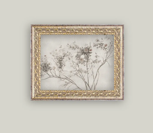 Rosebush Antique Framed Art