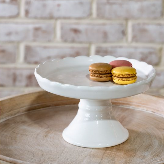 Scalloped Ceramic Pedestal - Large