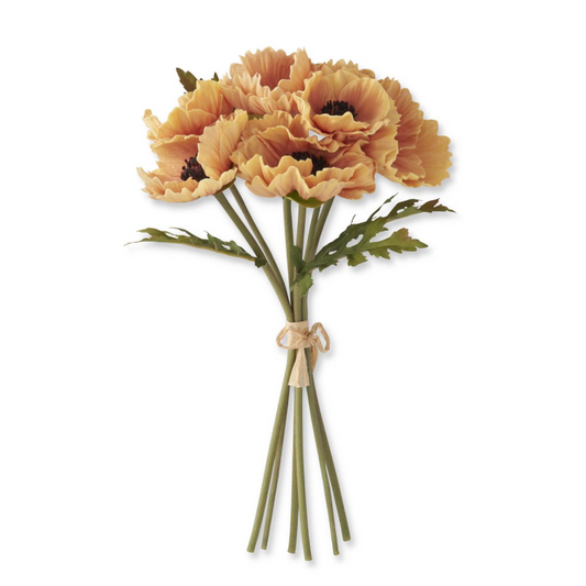 Light Orange Real Touch Poppy Bundle