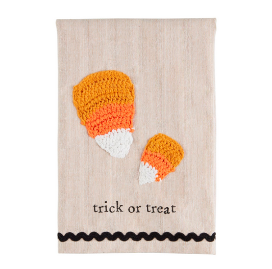 Trick or Treat Crochet Tea Towel