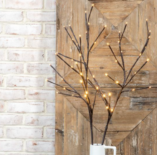 Lighted LED Branch with Timer -39"