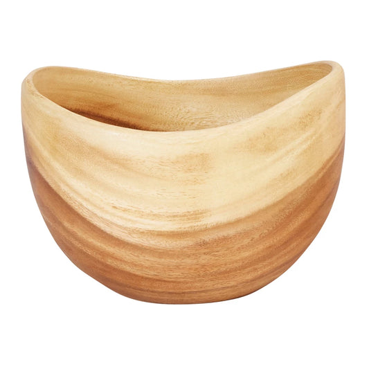 Carved Acacia Serving Bowl