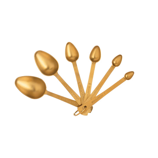 Gold Measuring Spoons- Set of 6