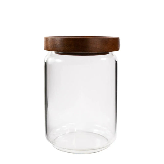 Kitchen Basics Glass Canister with Wood Lid - Medium