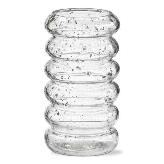 Bubble Pebble Glass Vase Short - Clear