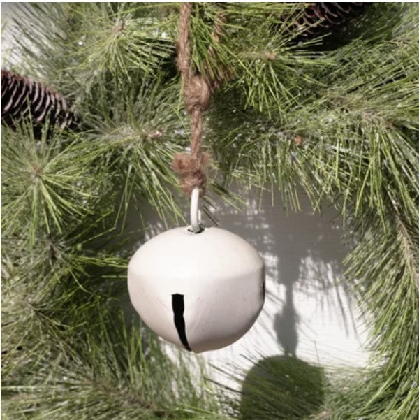 Old White Jingle Bell Ornament