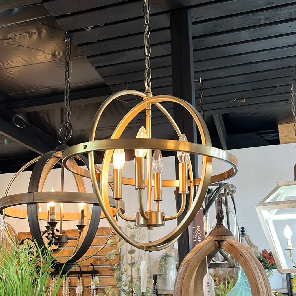 Brass Orb Light