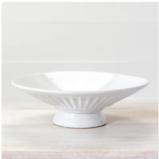 Sheila White Decorative Bowl