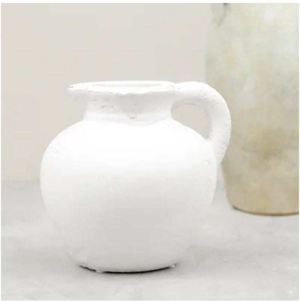 Becca White Pitcher Vase