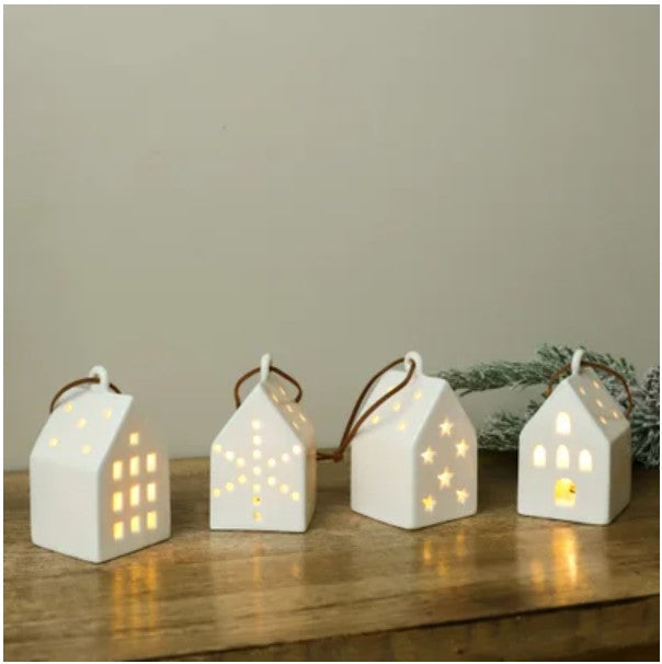 LED Lighted House Ornament - 4 Styles