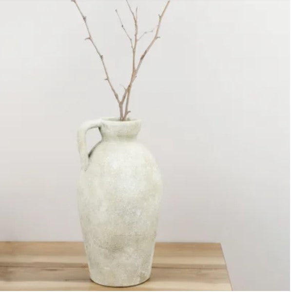 Macy Natural Wash Ceramic Vase