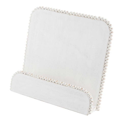 White Bead Cookbook Holder