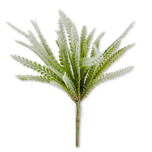 Soft Green Flocked Foliage Stem