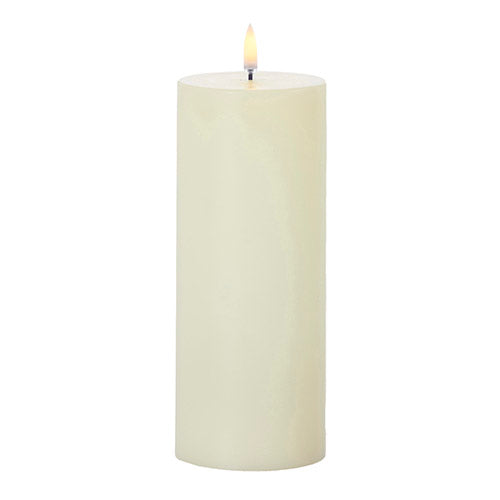 3" X 8” Ivory Pillar Candle